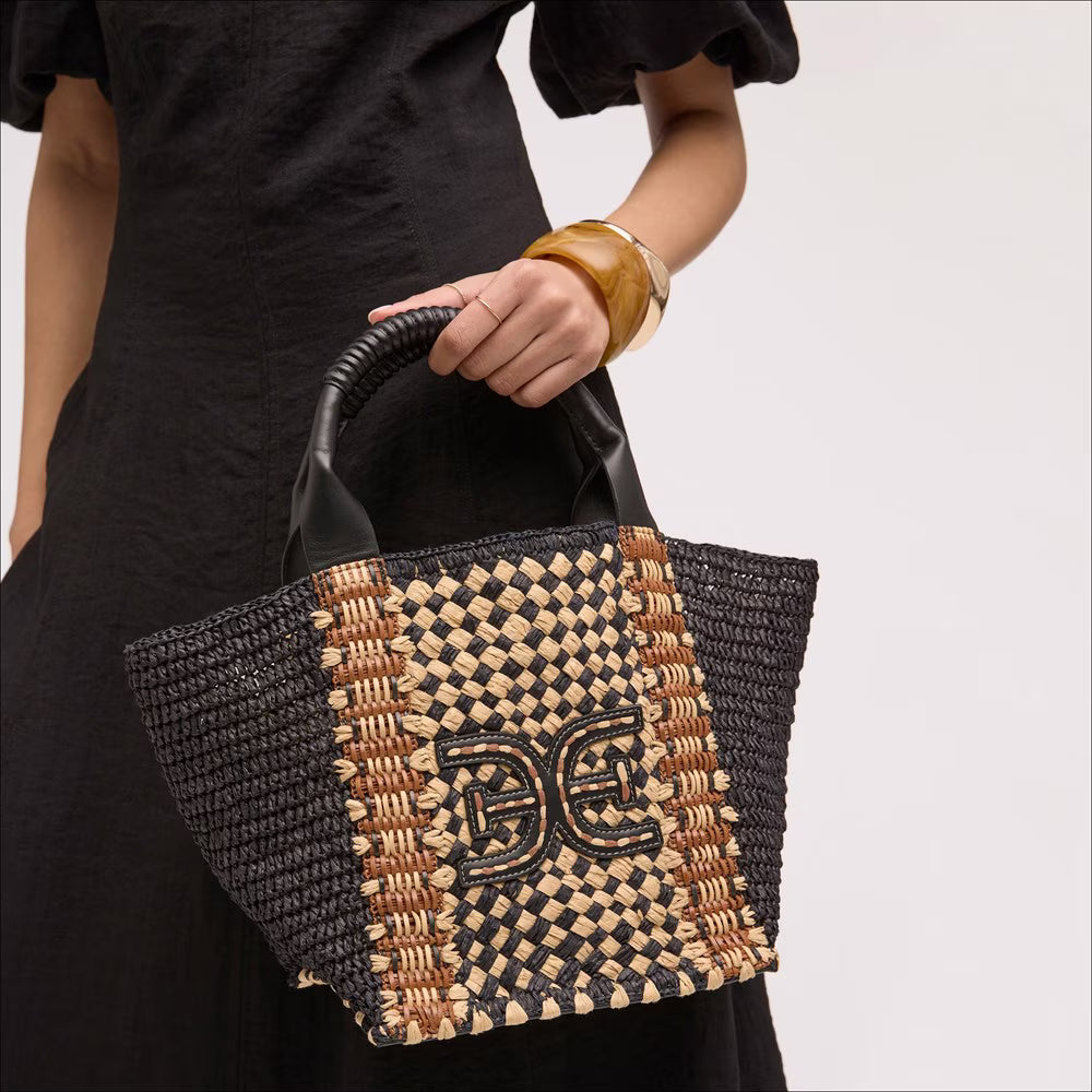 Marley Raffia Collapsible Small Tote