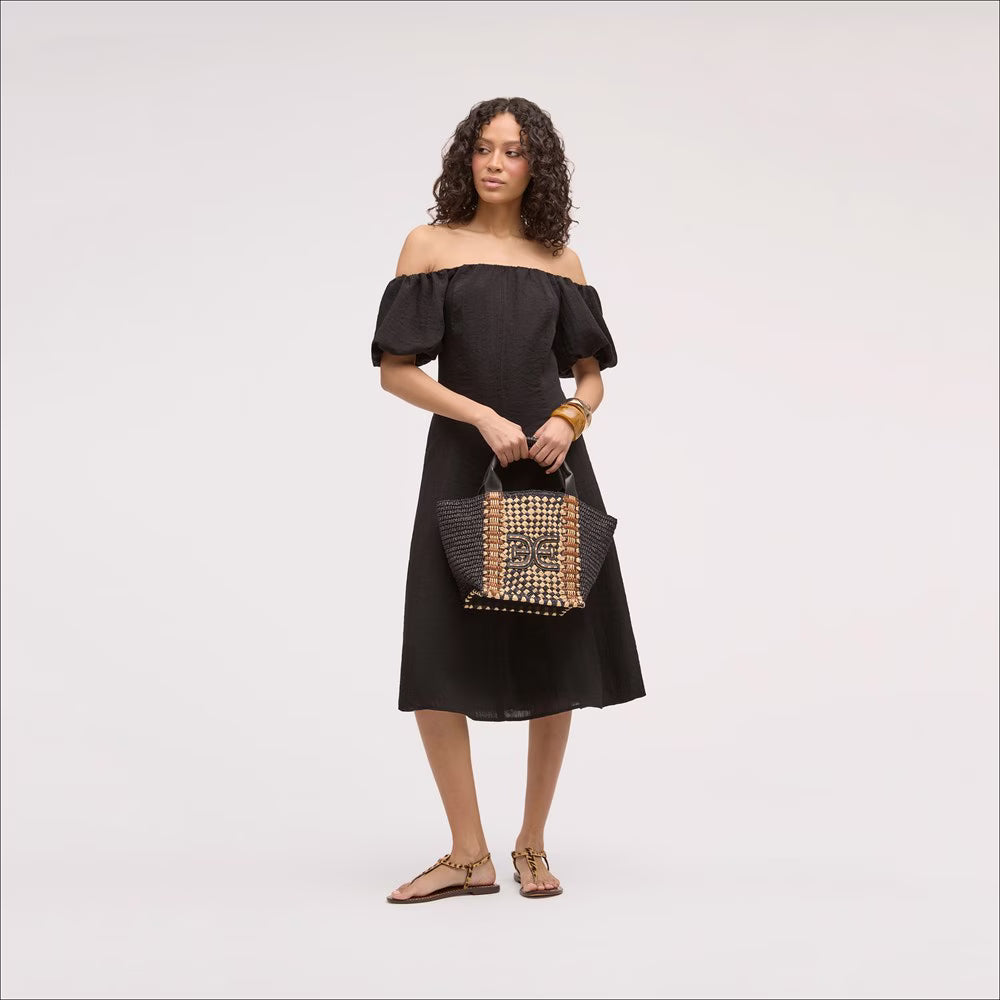 Marley Raffia Collapsible Small Tote