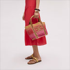 Marley Raffia Collapsible Small Tote