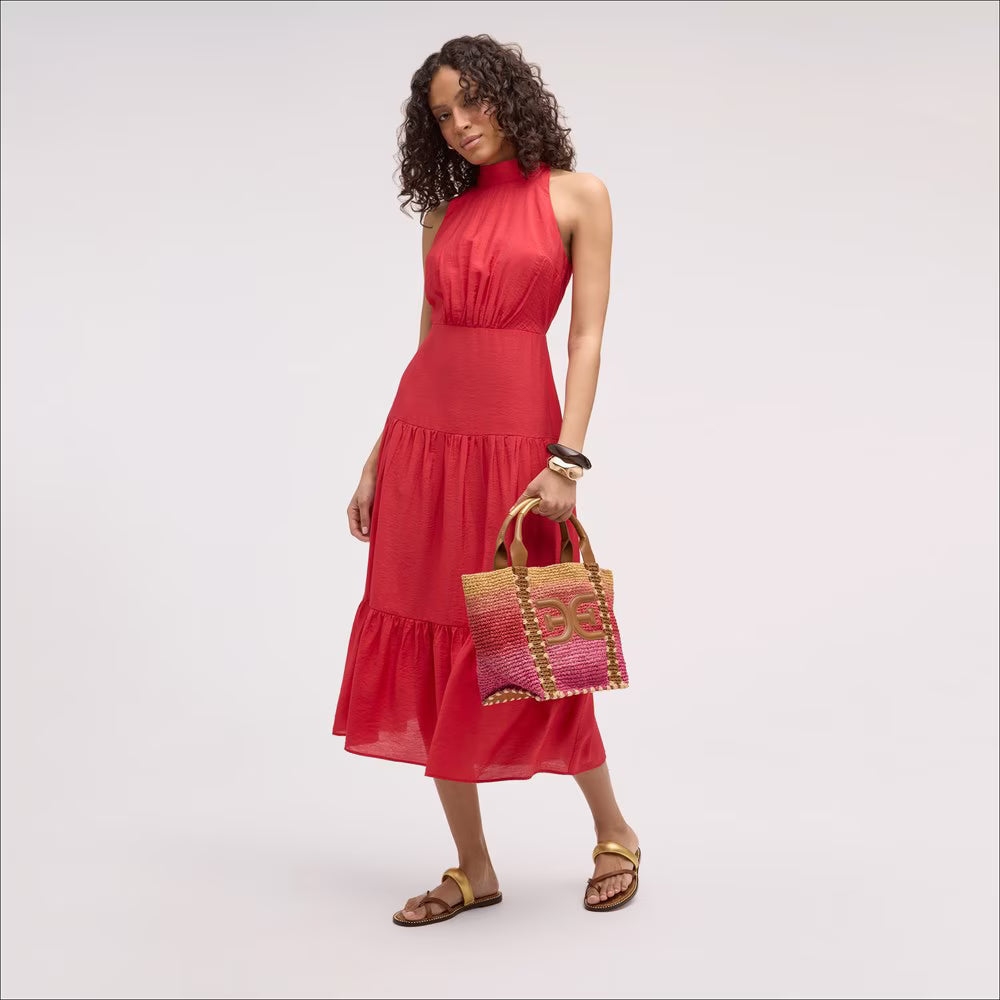 Marley Raffia Collapsible Small Tote