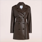 Belted Leather Trench