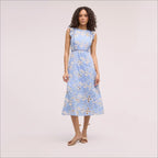 Rope Embroidery Eyelet Maxi Dress